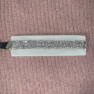 Bridal Rinestone Wedding Belt- Black sash